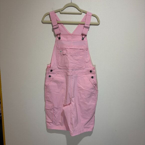 Duluth Trading Co Heirloom Gardening Bib Short Overalls Pink - Picture 2 of 14